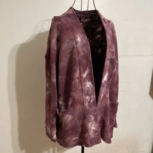 Purple & white tie dyed sweater